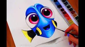Baby dory is a fictional blue color cartoon character from finding dory. Baby Dory Drawing Finding Dory Youtube