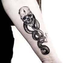 The type of snake will also paint a different image in people's minds. Skull And Snake Tattoo By Evgeny Pavlikov Post 29974