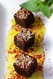 Chili Chocolate Brownies With Gochugaru Ginger Sesame Seed Olive Oil Fleur De Sel Taste With The Asian Desserts Dessert Recipes Chili Chocolate Brownies