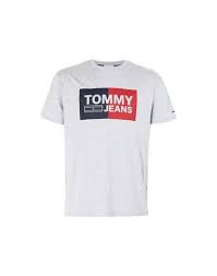 T Shirt In Light Grey Tommy Jeans T Shirt T Shirt Tommy Jeans