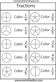 Color The Fraction 4 Worksheets 2nd Grade Math Worksheets Learning Fractions Kindergarten Worksheets