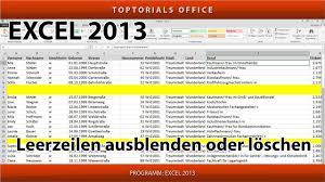 Wir zeigen ihnen, wie es geht. Leere Zeilen Ganz Einfach Ausblenden Oder Loschen Excel Youtube