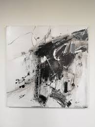 Black And White Oil Painting Landscape Large Canvas Wall Art Abstract Black And White Oil Painting Etsy Large Canvas Wall Art Canvas Art Painting Oil Painting Abstract