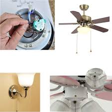 Please include part number, or neck measurements (diameter and depth), and attachment style (flared neck/finger a power converters allows a ceiling fan motor designed for 110 to 120vac 60hz to operate on a power supply of 220 to 240vac as commonly. 2 Pack Ceiling Fans Replacement Parts Zing Ear Ze 268s6 Ceiling Fan Switch 3 Speed 4 Wire Pull Chain Cord Switch Appliances Replacement Speed Control For Ceiling Fans Wall Lamps Home Kitchen Lighting
