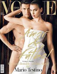 Ronaldo strikes nude pose with girlfriend Irina for magazine