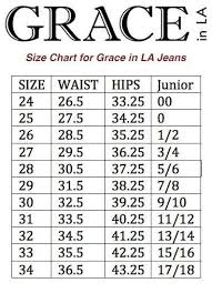 Womens Silver Jeans Size Chart New Women Jeans Size Chart