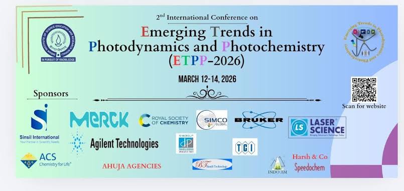 ETPP 2026 – Emerging Trends in Photodynamics and Photochemistry — IISER Mohali, Mohali, Punjab, India