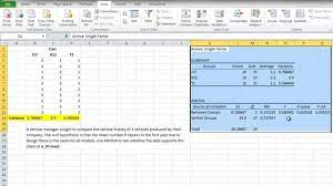 Anova Explained Excel 2010 Excel Anova Analysis