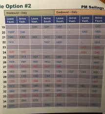 Schedule information for mbta ferry routes operating in massachusetts bay, including downloadable pdfs. 2 Draft Possibilities Unveiled For Changing Fauntleroy Vashon Southworth Ferry Schedule West Seattle Blog