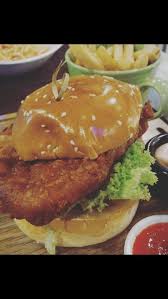 One of the sauces was a salted. Har Cheong Gai Burger Picture Of Grub Singapore Tripadvisor