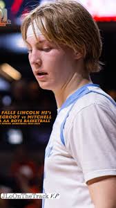 Sam DeGroot (Sioux Falls Lincoln HS, SD) vs the Defending Champs, #4  Mitchell @ State. He posted 14 pts, 3 Rebs, and 2 Blks!, #jloonthetrack  #basketball #sdpreps