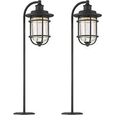 Led landscape lights create a safe, pleasant town center contributes to the quality of life in a city led landscape lights which combining functional and aesthetic, mounting in public spaces like parks. John Timberland Markham 26 1 2 High Textured Black Led Path Lights Set Of 2 Target