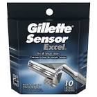 Sensor Excel Men's Razor Blade Refills 10 Cartridges Gillette