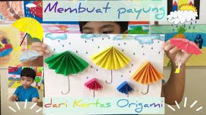 Mewarnai gambar juga dapat meningkatkan memori anak, terutama dalam mengingat aneka bentuk dan warna. Gitar Membuat Payung Dari Kertas Origami Payung Kertas Kegiatan Anak Tk Gitar Payungorigami Youtube