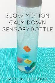 Slow Motion Calm Down Sensory Bottle Sensory Bottles Calm Down Bottle Sensory Crafts