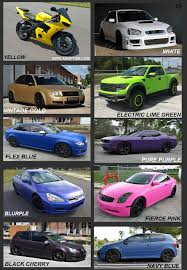 Color Chart Addiption Tampa Floridas Auto Customization
