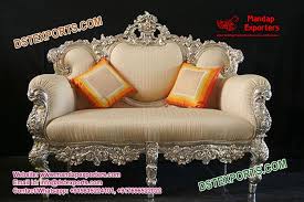 Royal Arabian Style Silver Carved Wedding Couch Mandapexporters These Type Of Furniture Is Made Of Silver Furniture Luxury Furniture Design Silver Sofa