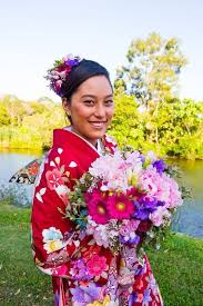 Bouquet For Kimono Made By Kent Florist Mikiko Inoue Flower Arrangements Artificial Flower Arrangements Wedding Flowers