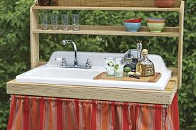 outdoor garden sink with hose reel