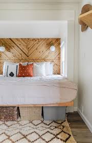 For a better mounting of rv tv, i recommend using this lockable rv tv wall mount by mounting dream. Rv Bedroom Remodel Camper Bedroom Before After