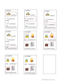 Jeu Des 7 Famillesdu Mobilier De La Maison Francais Fle Fiches Pedagogiques