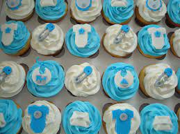Blue Grey Baby Shower Cupcakes Baby Shower Cupcakes Baby Shower Cupcake Cake Shower Cupcakes