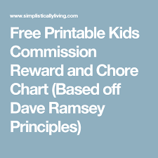 Free Printable Kids Commission Reward And Chore Chart Based