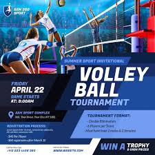 Volleyball) adalah permainan olahraga yang dimainkan oleh dua grup berlawanan. Turnamen Bola Voli Templat Postermywall