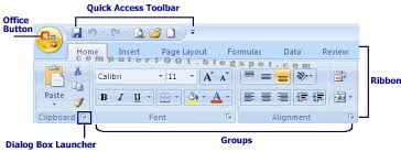 Links, menampilkan atau mengubah setiap link yang ada di file aktifyang mencakup nama dan tempat file sumber, data dan tipe; Mengenali Layar Kerja Microsoft Excel 2007 Computer 1001