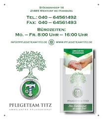 Pflegeteam Titz Gmbh Firmenschild Pflegedienst Pflege Behandlungspflege