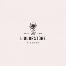 Liquor Store Shop Cafe Beer Wine Logo Vector Illustration 1000 Modern In 2020 Wine Logo Liquor Store Liquor