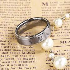 Deer Ring Her Buck His Doe Ring Tungsten Ring 8mm Weding Bands Deer Rings Tungsten Ring Her Buck His Doe