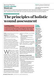 Pdf The Principles Of Holistic Wound Assessment