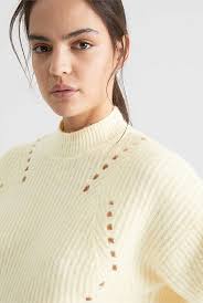 A super soft knit pant made of plush boucle yarn, this jogger is an essential addition to your loungewear lineup. Pointelle Crop Knit Women S Knitwear Witchery