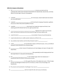 Med 154 Chapter 16 Worksheet The Is Closely Associated With The