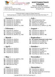 2020 Coupon Insert Schedule Coupon Inserts Coupon Organization Extreme Couponing