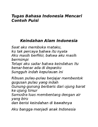 Kumpulan Contoh Puisi Bahasa Indonesia Tentang Alam Contoh Kumpulan Puisi Baru Terbaik