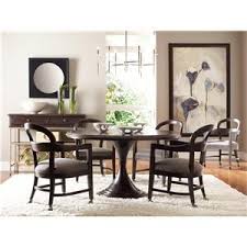 The Classic Portfolio Modern 5 Piece 54 Round Table Set With Club Chairs With Casters By Stanley Charming Dining Room Dining Room Cozy Round Dining Table Sets