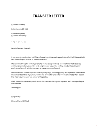 Maybe you would like to learn more about one of these? Job Transfer Request Letter For Personal Reason