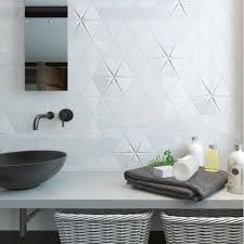 Vente discount de carrelage, baignoire balneo, salle de bain. Carrelage 3d 10 8x12 4 Tirol Triangle White
