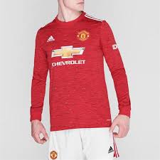 Men's adidas bruno fernandes red manchester united 2020/21 home player replica jersey. Adidas Manchester United Home Long Sleeve Shirt 2020 2021 Sportsdirect Com Usa