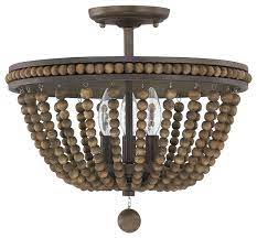 Check spelling or type a new query. Austin Allen Co Handley 3 Light Wood Bead Semi Flush 9a122a Tobacco Mediterranean Flush Mount Ceiling Lighting By Lighting And Locks Houzz