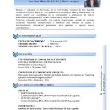 Um currículo completo tem todas as seções importantes de um curriculum vitae. Curriculum Vitae Psicologa Educativa 2nv8qo9d99lk