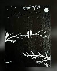 Paintings transform a plain wall into a work of art. Pin By Afrah Khatib On My Paintings Black Canvas Paintings Black Background Painting Black Canvas Art