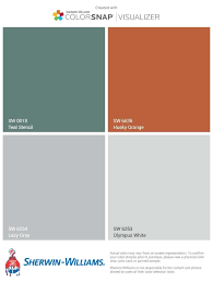 Jun 01, 2018 · teal and gray as a hue with a fair amount of blue in it, teal is a calming color tone that you can bring into almost any space you're looking to imbue with a regenerative, soothing vibe. Teal Orange Gray Color Scheme Sherwin Williams Teal Stencil Husky Orange L Orange Paint Color Sherwin Williams Bedroom Orange Colours That Go With Grey
