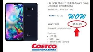 $300 costco shop card + get a $150 bill credit over 24 months on new and upgraded lines*. Lg G8x Thinq From Costco Unboxing Youtube