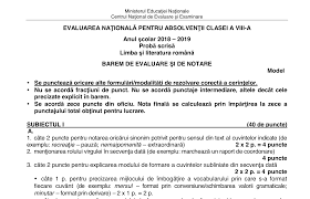 Barem simulare romana 2019 clasa 8. Subiecte Evaluarea NaÈ›ionalÄƒ 2019 Limba RomanÄƒ Avem Subiectele De La Proba De Luni