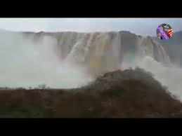 شوف الشلالات العملاقة في صلالة سبحان الله إعصار ميكونو Places To Visit Natural Landmarks Landmarks
