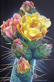 The squash are show blossom rot. Original 60 X 40 Cactus Bloomssold Cactus Paintings Cactus Pictures Flower Painting
