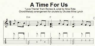 Maybe you would like to learn more about one of these? A Time For Us Love Theme From The Motion Picture Romeo And Juliet Chord Melody Arrangement By Ukulele Mike Lynch Contained In The